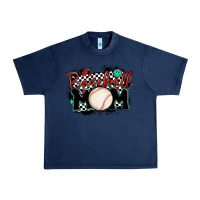 Navy baseball mom Urban Heavy Tee - MaliasSmallBusiness