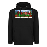 Black merry christmas with santa claus license plate Heavyweight Hoodie - BundleAndBundleShop