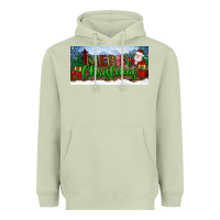Matcha merry christmas with santa claus license plate Heavyweight Hoodie - BundleAndBundleShop