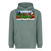Sage merry christmas with santa claus license plate Heavyweight Hoodie - BundleAndBundleShop