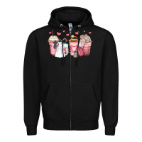 Black wedding bride coffee cups Zipper Hoodie - Zillion Design Studio