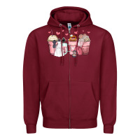 Burgundy wedding bride coffee cups Zipper Hoodie - Zillion Design Studio