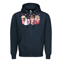 Navy wedding bride coffee cups Zipper Hoodie - Zillion Design Studio