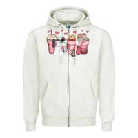 Oatmeal Heather wedding bride coffee cups Zipper Hoodie - Zillion Design Studio
