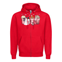 Red wedding bride coffee cups Zipper Hoodie - Zillion Design Studio