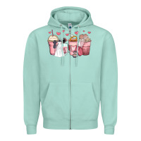 Seafoam wedding bride coffee cups Zipper Hoodie - Zillion Design Studio