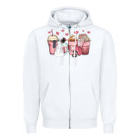 White wedding bride coffee cups Zipper Hoodie - Zillion Design Studio