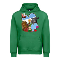 Emerald Argentina hearts Urban Hoodie - NancyCooperArtShop