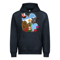Navy Argentina hearts Urban Hoodie - NancyCooperArtShop