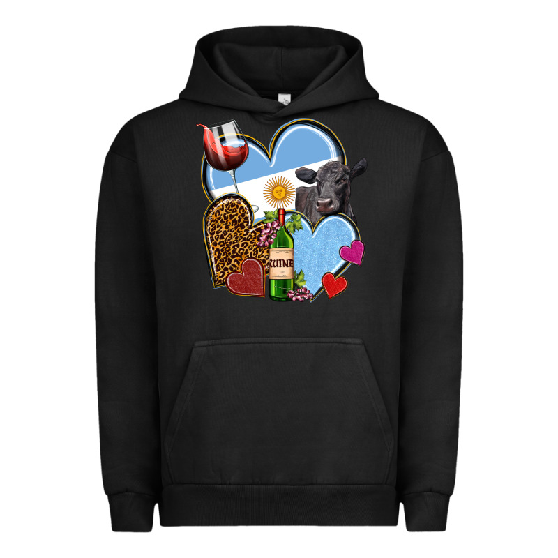 Argentina Hearts Urban Hoodie by NancyCooperArtShop | Teevron