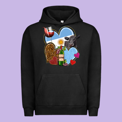 Argentina Hearts Urban Hoodie Designed By Nancycooperartshop