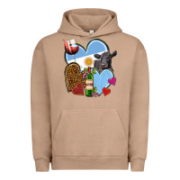 Pigment Burro Argentina hearts Urban Hoodie - NancyCooperArtShop
