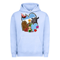 Pigment Grape Ice Argentina hearts Urban Hoodie - NancyCooperArtShop