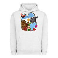 Pigment Lunar Rock Argentina hearts Urban Hoodie - NancyCooperArtShop