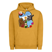 Pigment Peanut Butter Argentina hearts Urban Hoodie - NancyCooperArtShop