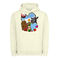 Pigment Pistachio Argentina hearts Urban Hoodie - NancyCooperArtShop