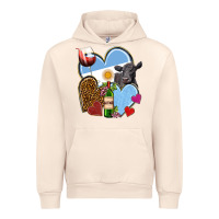 Sandshell Argentina hearts Urban Hoodie - NancyCooperArtShop