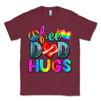 Burgundy free dad hugs Classic Tee - Zillion Design Studio