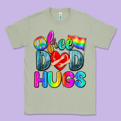 Free Dad Hugs Classic Tee Designed By Zillion Design Studio