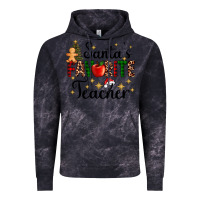 Cloud Black santa's favorite teacher Vintage Hoodie - AdoDesignShop