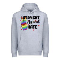 Heather Grey gay pride Premium Hoodie - MaliasSmallBusiness