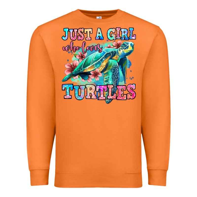 Just A Girl Who Loves Turtles Premium Sweatshirt by Jasminsmagicworld | Teevron