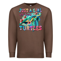 Chestnut just a girl who loves turtles Premium Sweatshirt - Jasminsmagicworld