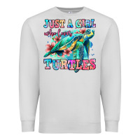 Dove Grey just a girl who loves turtles Premium Sweatshirt - Jasminsmagicworld