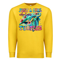 Lemon just a girl who loves turtles Premium Sweatshirt - Jasminsmagicworld