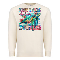 Sandshell just a girl who loves turtles Premium Sweatshirt - Jasminsmagicworld