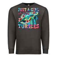 Smoke just a girl who loves turtles Premium Sweatshirt - Jasminsmagicworld