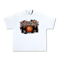 White basketball mom Urban Heavy Tee - MaliasSmallBusiness