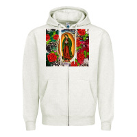 Oatmeal Heather Lady of Guadalupe Zipper Hoodie - CTS Tumbler Store
