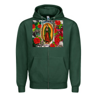 Sports Green Lady of Guadalupe Zipper Hoodie - CTS Tumbler Store
