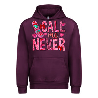 Mauve Wine call me never Urban Hoodie - NancyCooperArtShop