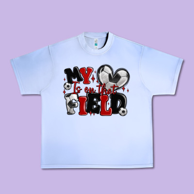 Urban Heavy Tee my heart is on that field soccer