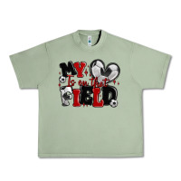 Oil Green my heart is on that field soccer Urban Heavy Tee - MaliasSmallBusiness