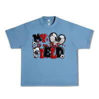 Pebble Blue my heart is on that field soccer Urban Heavy Tee - MaliasSmallBusiness