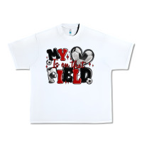 White my heart is on that field soccer Urban Heavy Tee - MaliasSmallBusiness