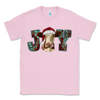 Bubblegum Pink christmas joy with heifer cow Classic Tee - RanaPortraitStore