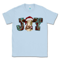 Dusty Blue christmas joy with heifer cow Classic Tee - RanaPortraitStore