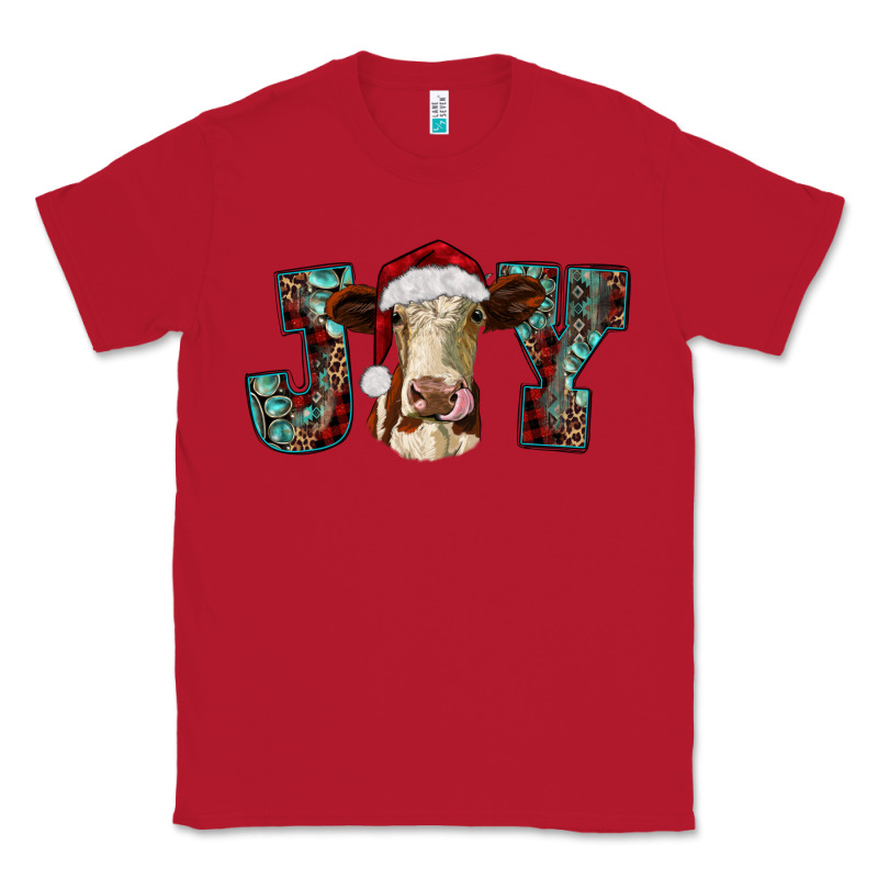 Christmas Joy With Heifer Cow Classic Tee by RanaPortraitStore | Teevron