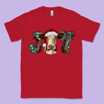 Christmas Joy With Heifer Cow Classic Tee Designed By Ranaportraitstore