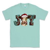 Seafoam christmas joy with heifer cow Classic Tee - RanaPortraitStore