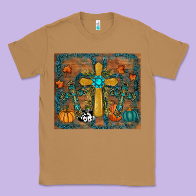 Fall Cross Tumbler Classic Tee Designed By Ranaportraitstore
