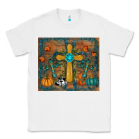 White fall cross tumbler Classic Tee - RanaPortraitStore