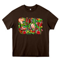 Chocolate Brown ent crew christmas Heavy Core Tee - CowhideDigitalArt