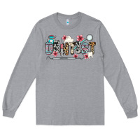 Heather Grey dentist Long Sleeve Tee - Zillion Design Studio