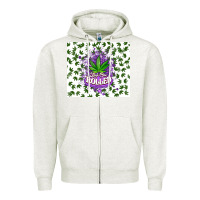 Oatmeal Heather keep one rolled weed Zipper Hoodie - CTS Tumbler Store
