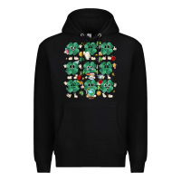 Black teacher st patrick day clovers Premium Hoodie - MaliasSmallBusiness